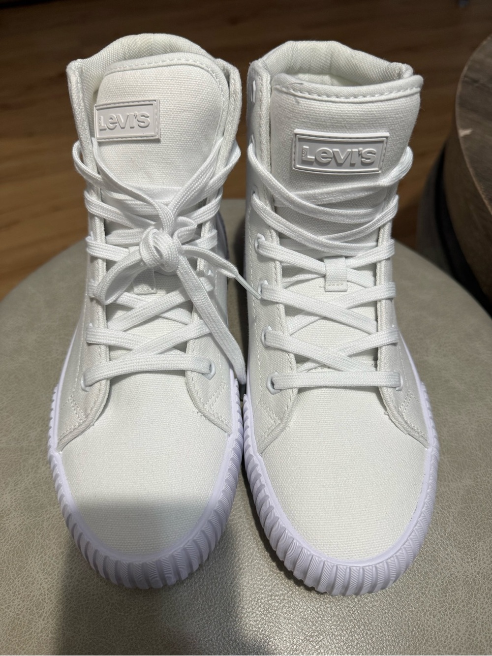 Levi's Kids White High-Top Canvas Sneakers